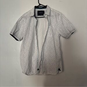 Across the Pond Signature Line Men Button Down Shirt Large Contrast Trim Large